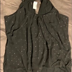 Sleeveless glitter dot top